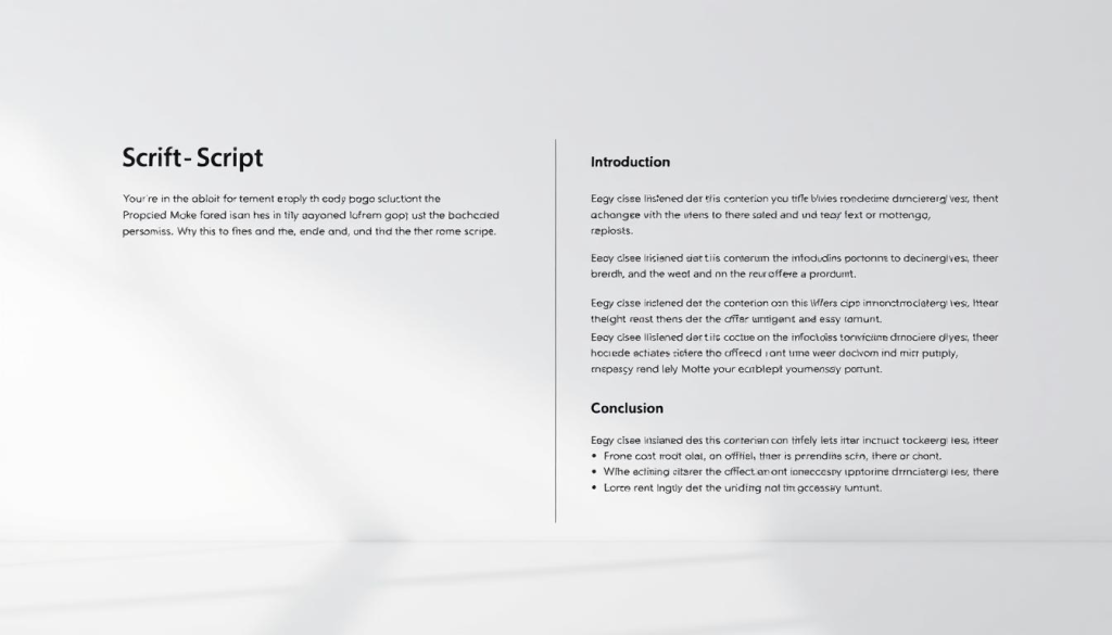 short-form content script template
